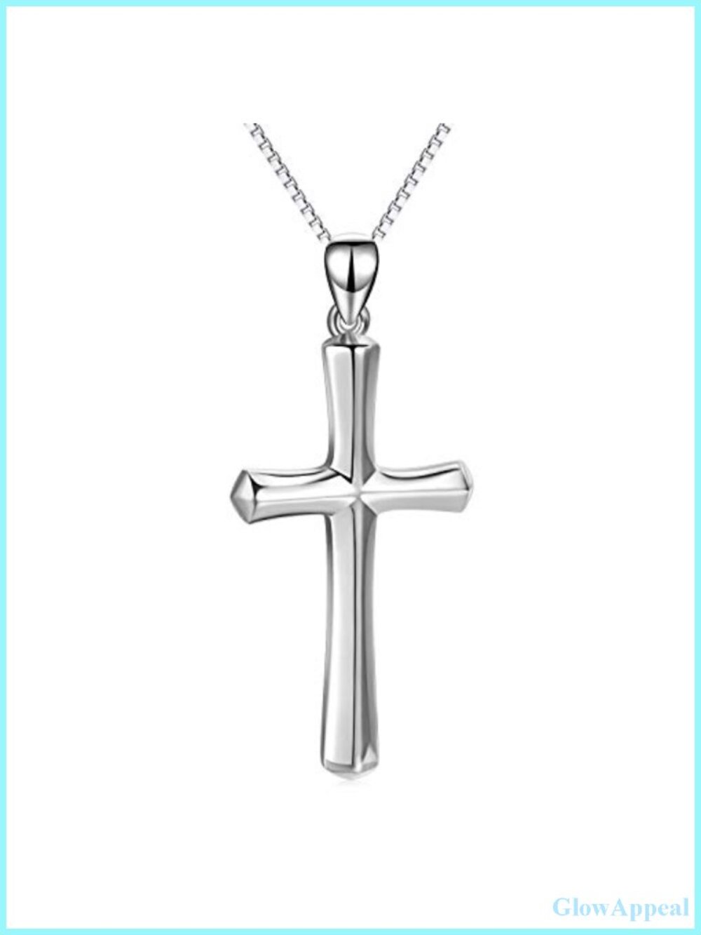 Sterling Silver Cross Necklace Pendant Faith Hope Love Engraved Religious